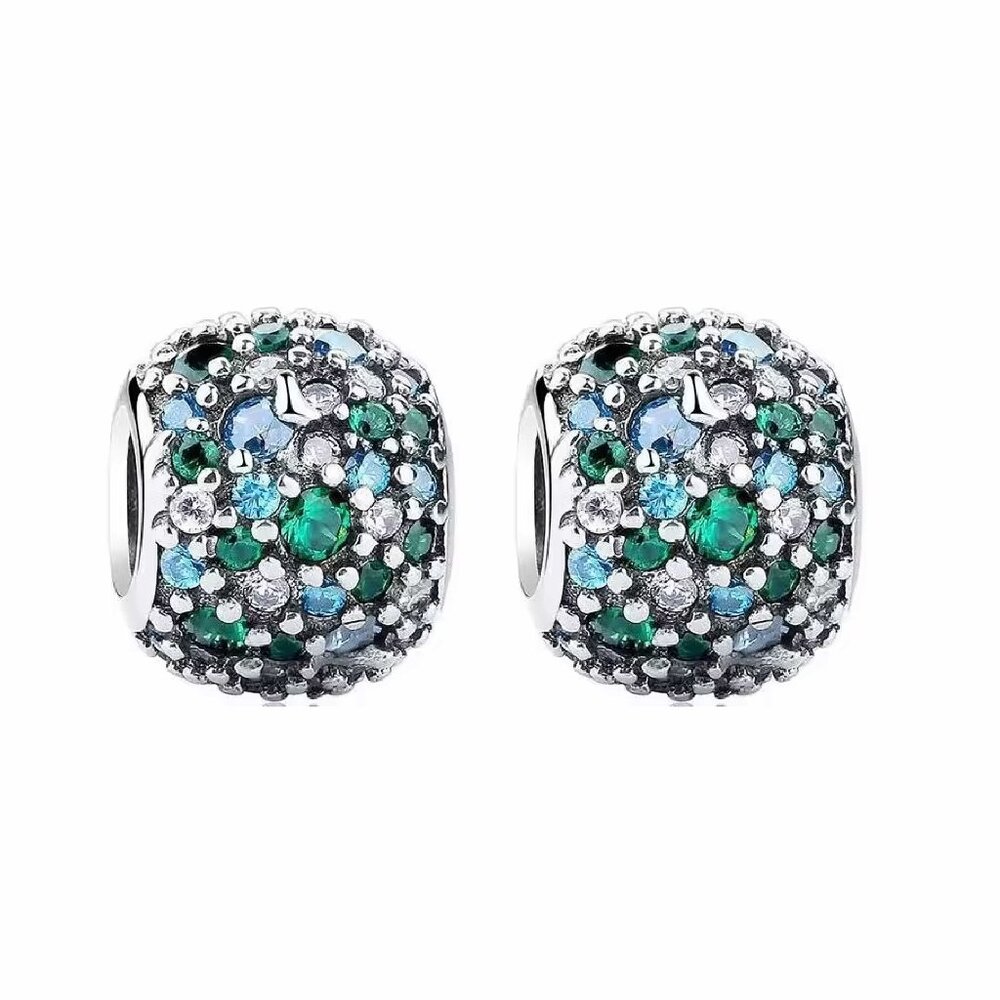 PAIR*** Blue/Green Round Chams